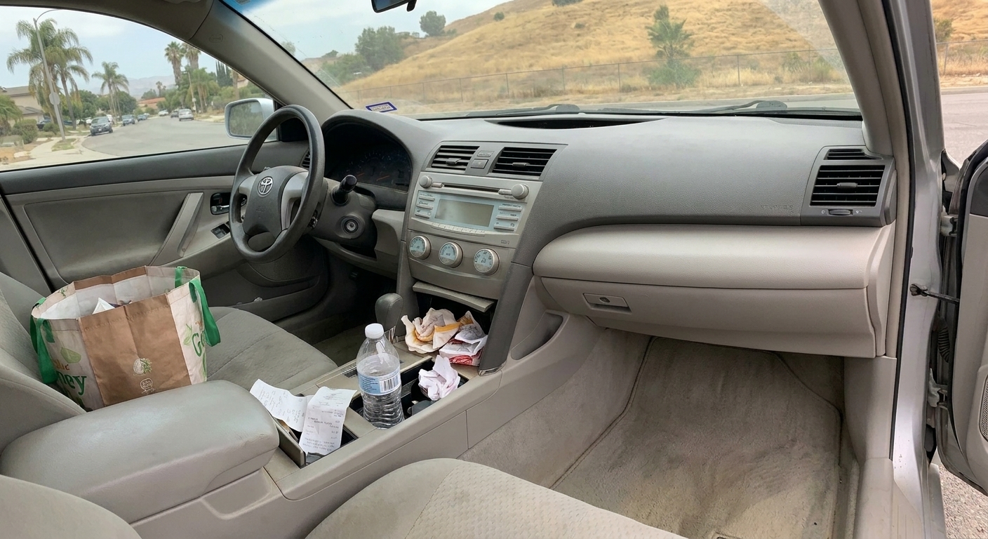 What Builds Up Inside Your Car Between Washes in Canoga Park?