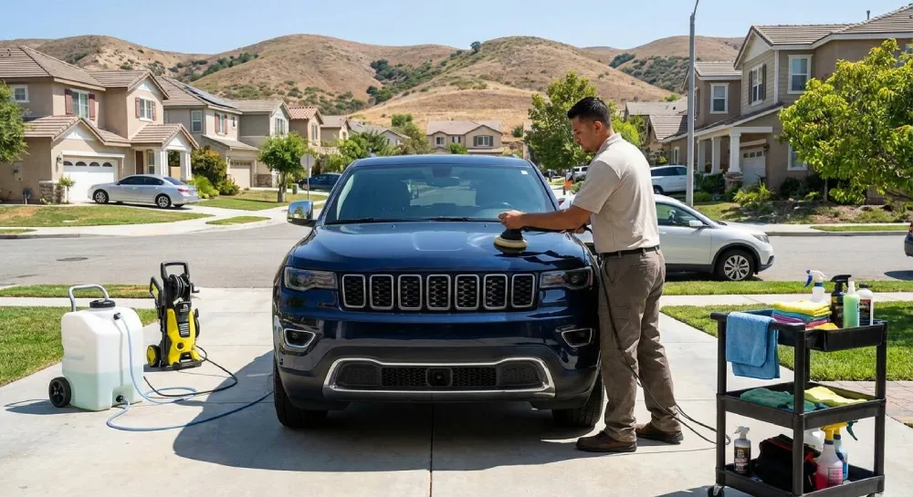 Mobile car detailing service in San Fernando Valley that comes to your location for convenience