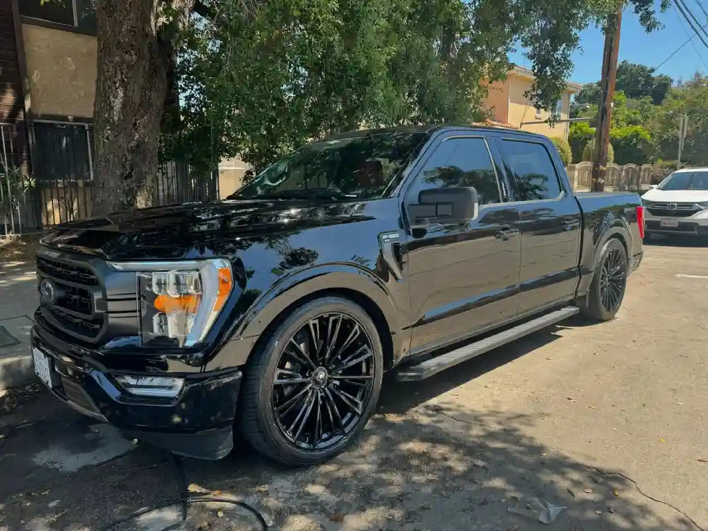 Full car detail and wash service in Canoga Park, showing a clean and shiny vehicle
