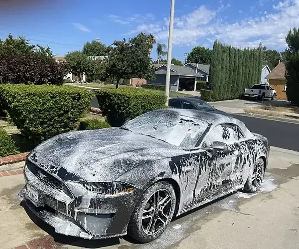 Armando King Mobile Detailing fixes a paint covered car with paint correction auto detailing at home.